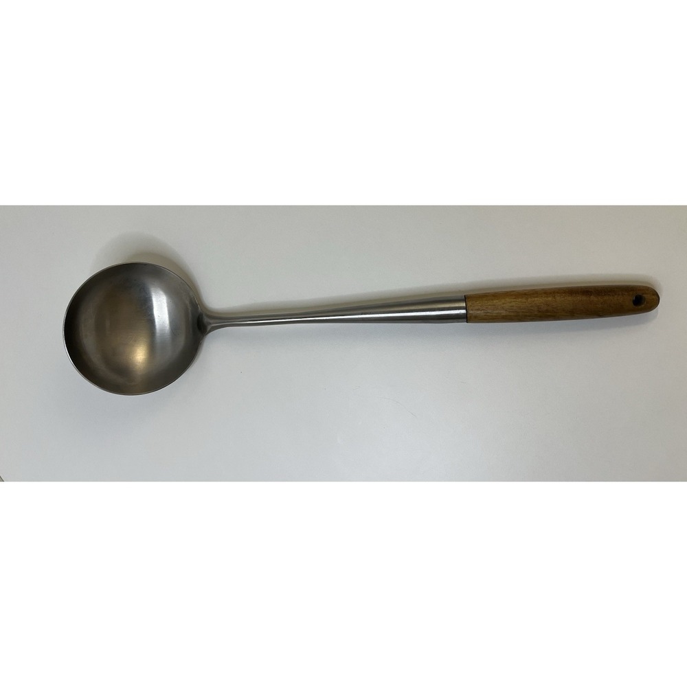 Ladle Forged Stainless Steel Utensil Serving Ladle Wood Handle 16" Commercial